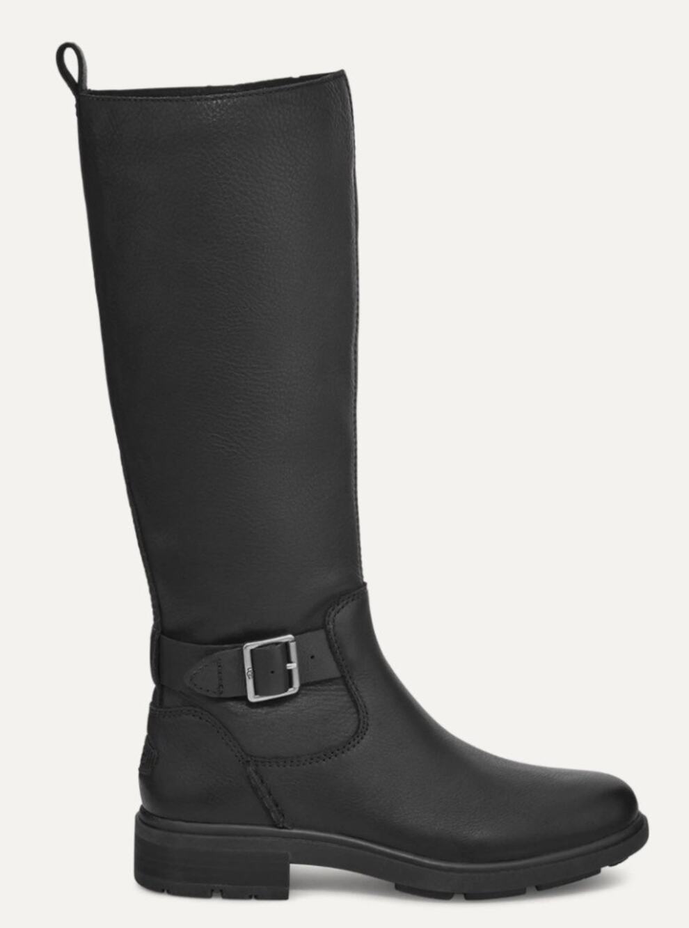 Ugg Harrison Tall Stout Leather Boot Women's 8 Black Riding Winter Boots